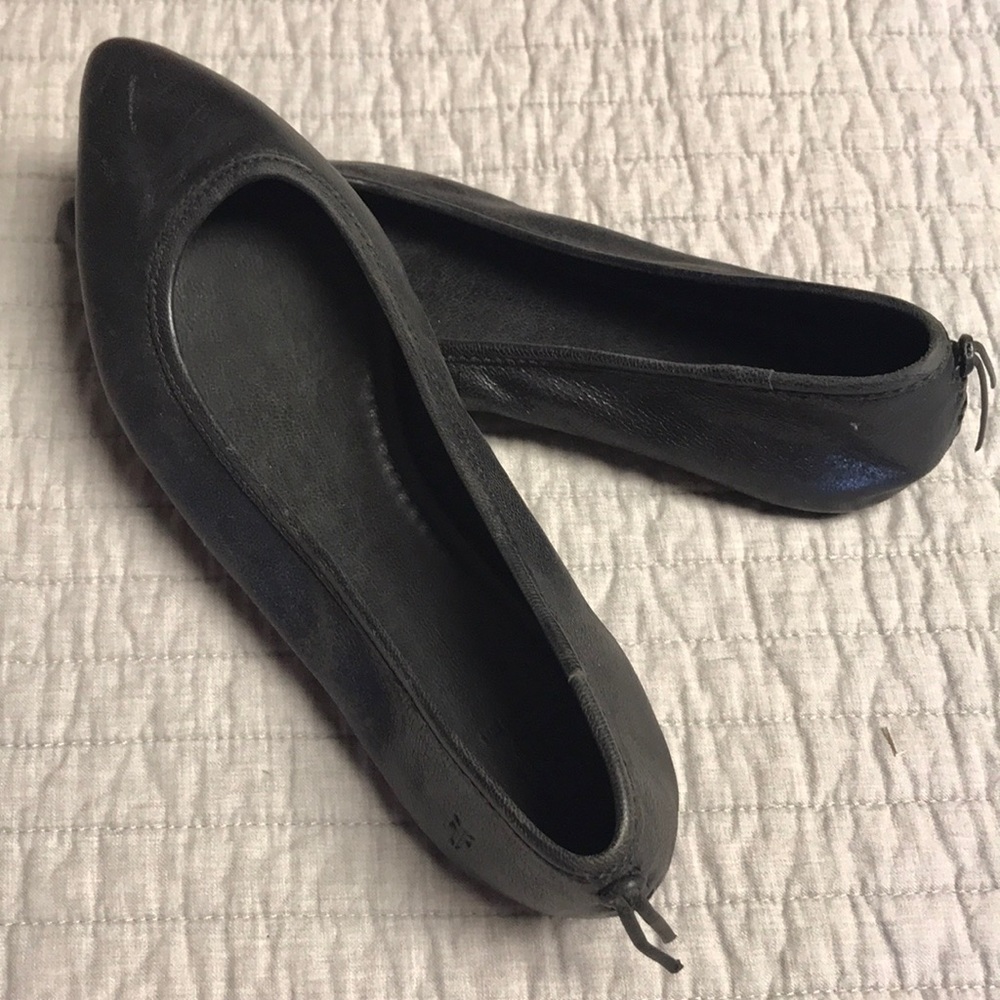 Frye flats black leather